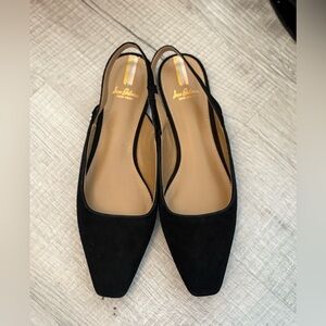 Sam Edelman black Women's Connell Slingback Flats Black Leather Size 8